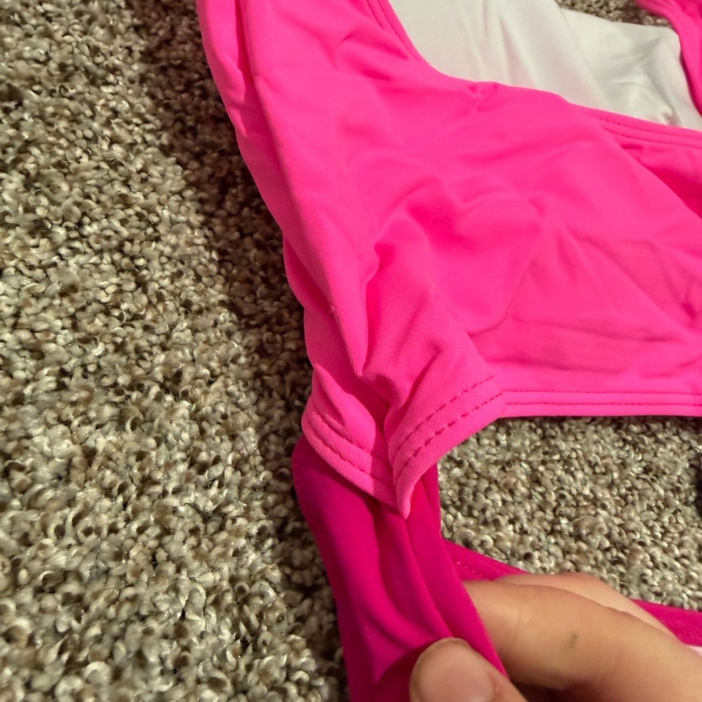 One-Piece Swimsuit in Bright Fuchsia - Size Large - Picture 3 of 5
